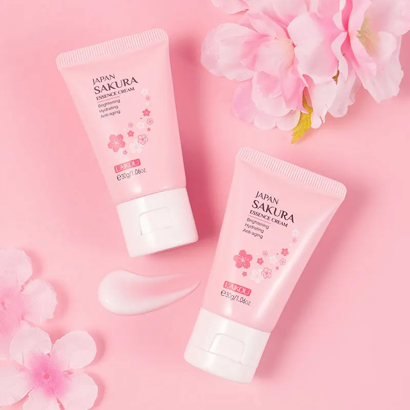 LAIKOU japan sakura essence cream 30g travel tube skin lightening cream for african black skin