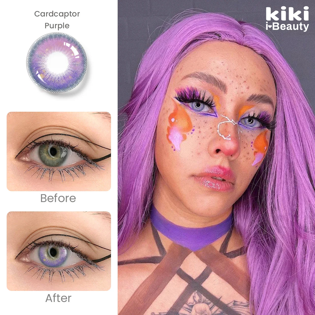 Цветные контактные линзы KIKI Beauty 40% год водяные для глаз Нью-Йорка цветные с городским слоем