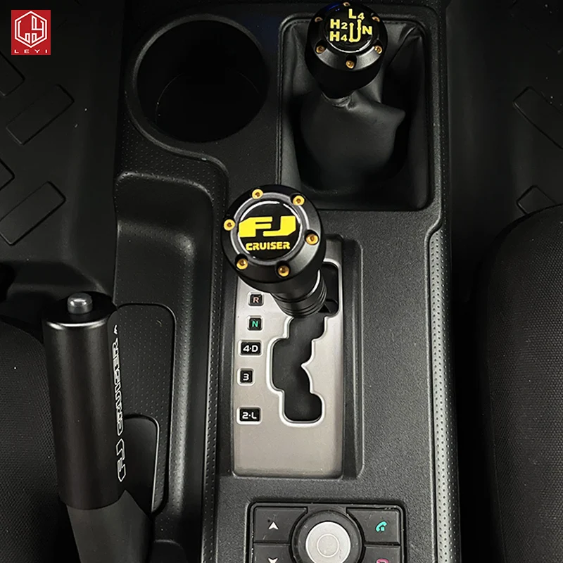  LEYI Car Accessories Gear Shift Knob Aluminum Alloy Handbrake For Toyota FJ