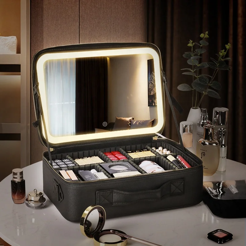 Makeup Case High Capacity Cosmetic Suitcase Full Empty Travel Makeup Organizer  Make Up Storage Box Women