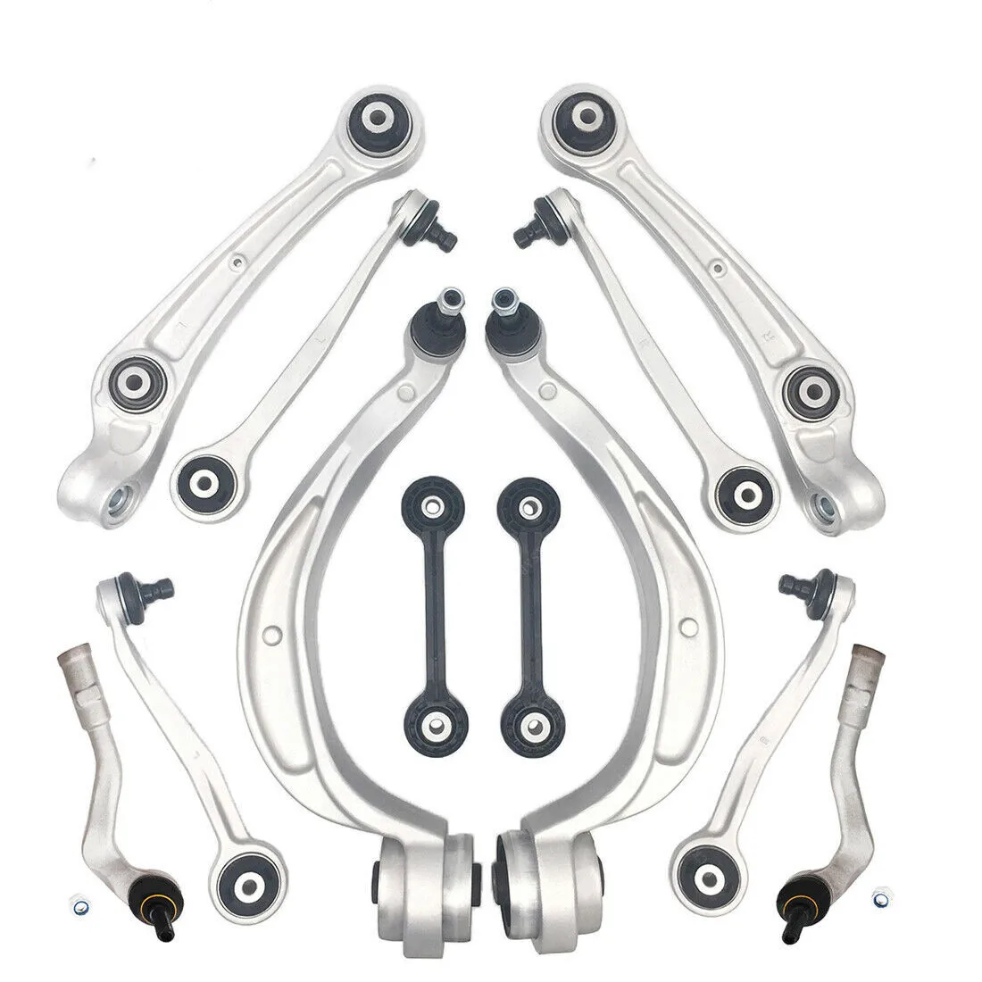 Suspension control arms wishbone set audi A4 B8 A5 8TA 8T3 Q5 8R front Rear 14pcs with 12mm ball joint