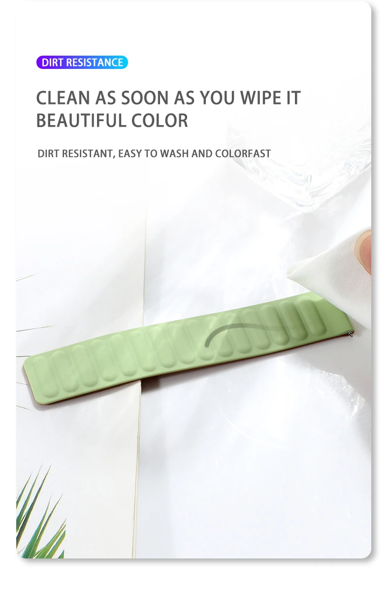 Factory Wholesale New Designer Luxury Reversible 20mm 22mm Soft Silicone Magnetic Watch Strap for Samsung Galaxy Huawei Xiaomi