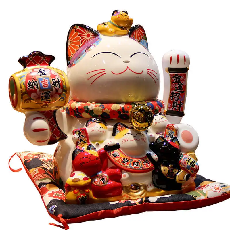 Electric wave hand beckoning cat ornaments lucky cat