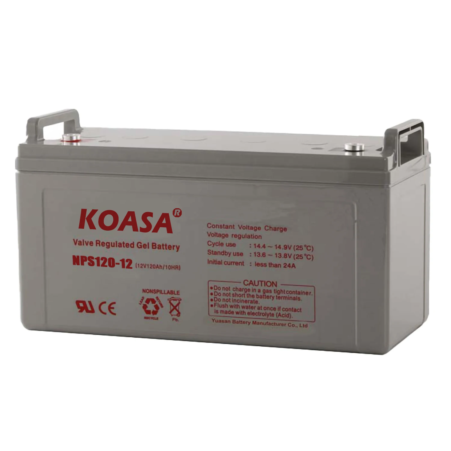 Professional Export KOASA 12V120AH NP120-12 Deep Cycle Battery Solar Battery Lead Acid Battery For Medical Equipment
