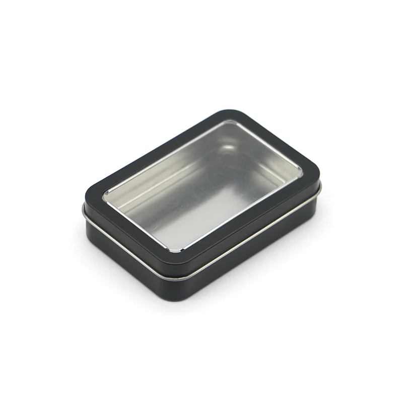 Hot Selling Rectangle Clear Window Dice Packaging Metal Tin Box
