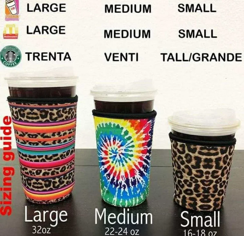 Popular Designs Neoprene Coffee Cup Holder Large Size Coffee Cup Sleeve for 30-32oz