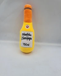 New Cut Pet Plush Toy Beer Champagne Bottle Opener Bite-resistant Squeaky Toy