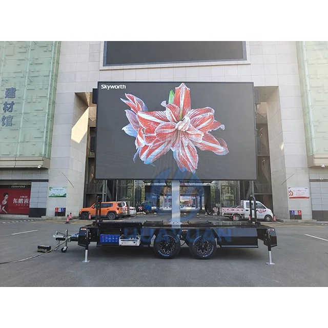 Outdoor P5  led sign advertising billboard mobile led screen trailer