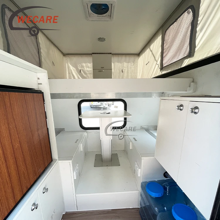 Wecare Small Camping Kitchen Pick Up Expedition Slide On Truck Camper 4*4 Truck Bed Camper For Pickup