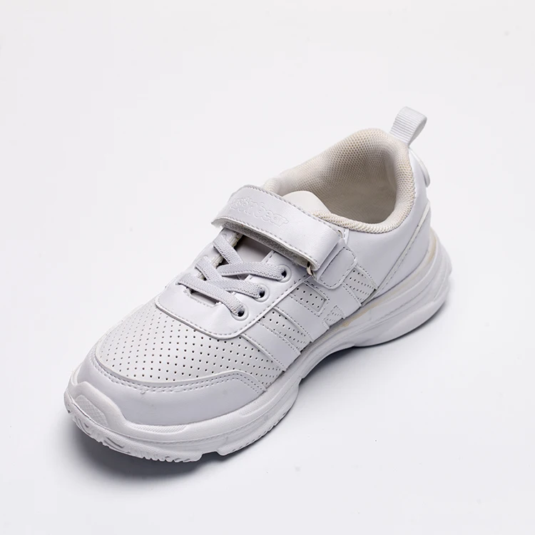 
Оптовая продажа, удобная детская повседневная обувь с белой кожаной водонепроницаемой обувью 