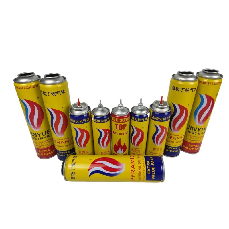 Wholesale Portable Custom Butane Gas Can Empty Mini Gas Cartridge Butane Lighter Gas Fuel Refill