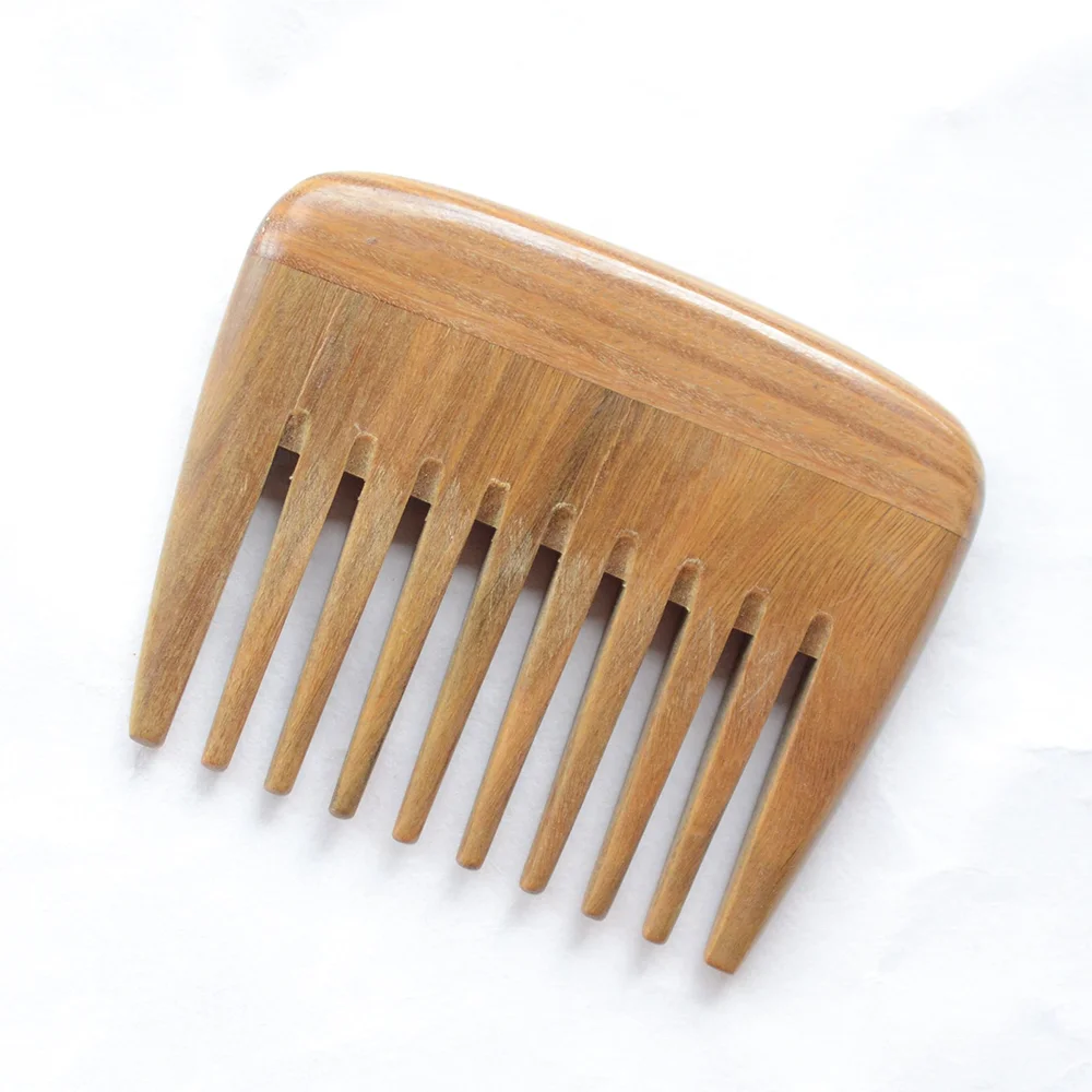 Персонализированная расческа из сандалового дерева с логотипом, Высококачественная деревянная карманная щетка для волос для укладки и массажа волос