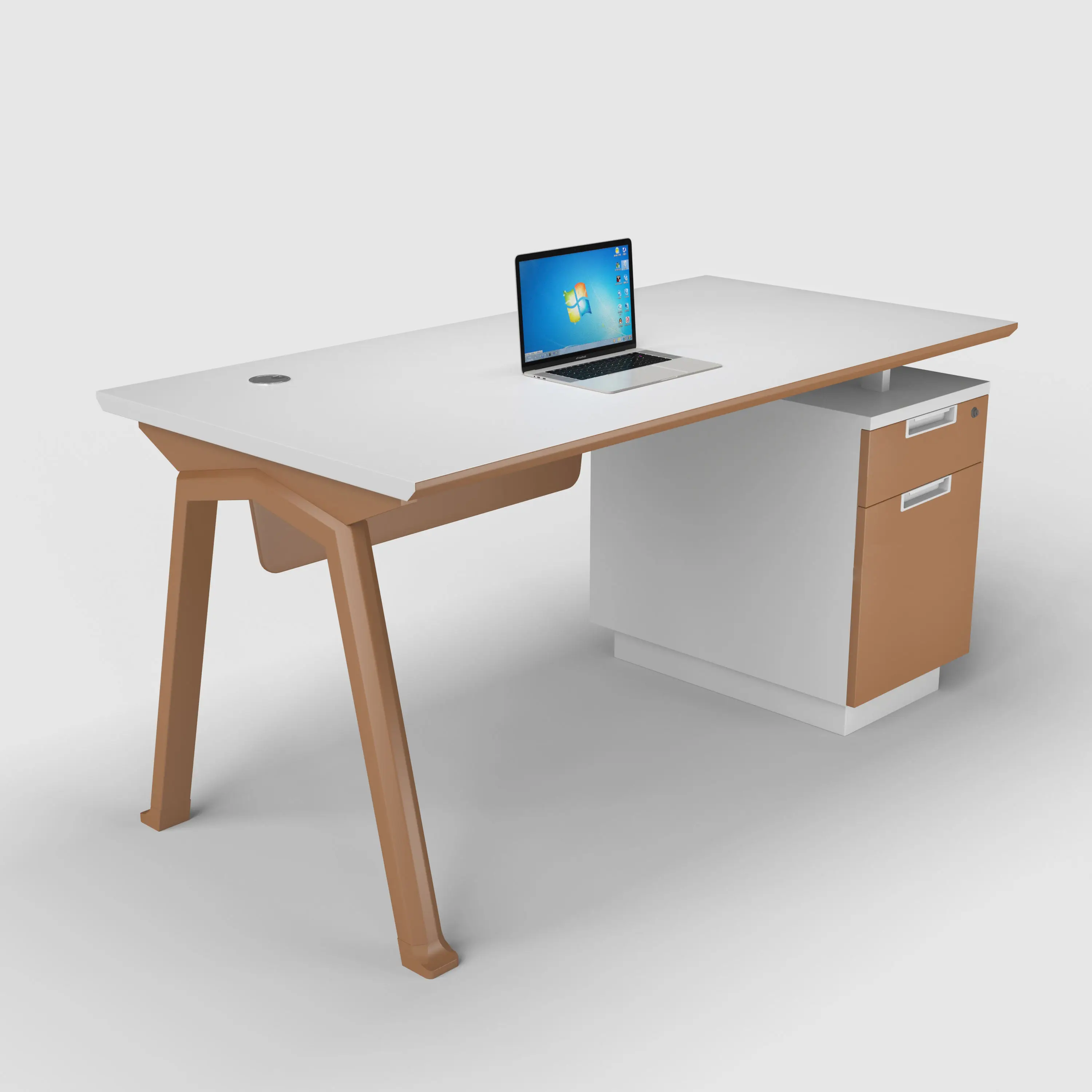 Modern wood Work Partition Modular Staff Office desk 2 Seat Clerk Computer Table Office Workstation Desk With Side Storage