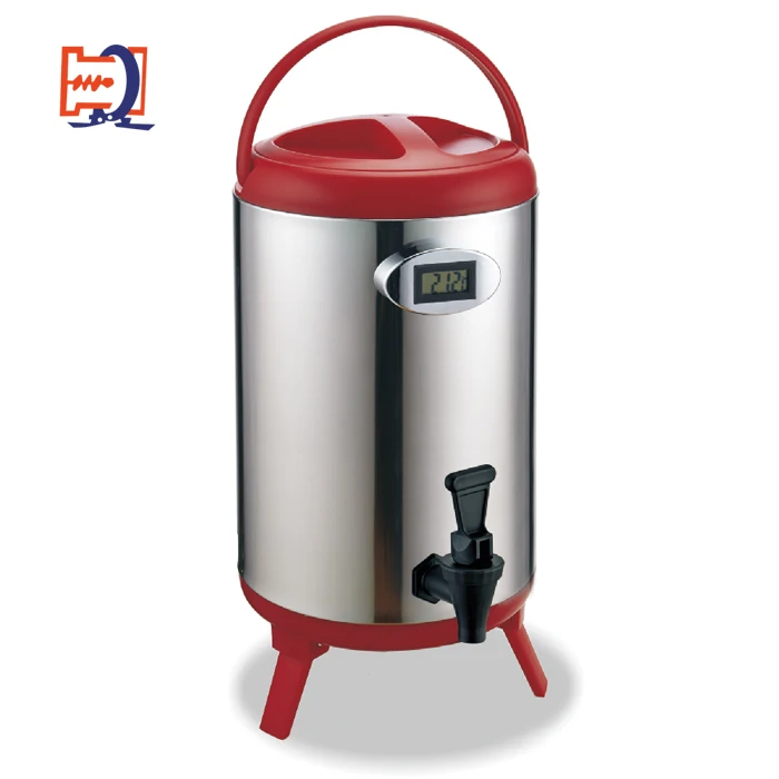 Wholesale Stainless Steel  12L Commercial Bucket with Tap Milk Tea Barrel