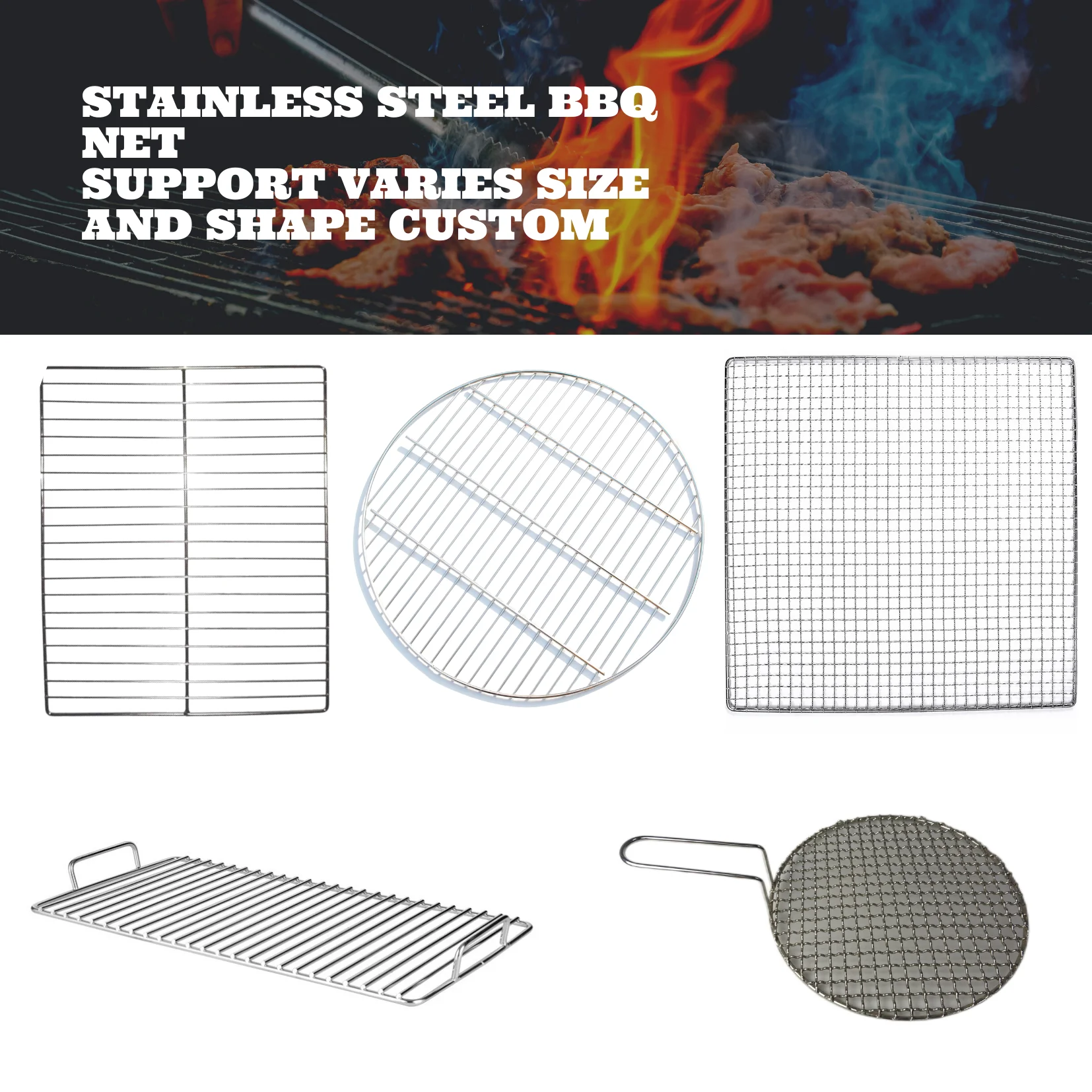 barbecue wire mesh /barbecue grill netting/stainless steel BBQ grill