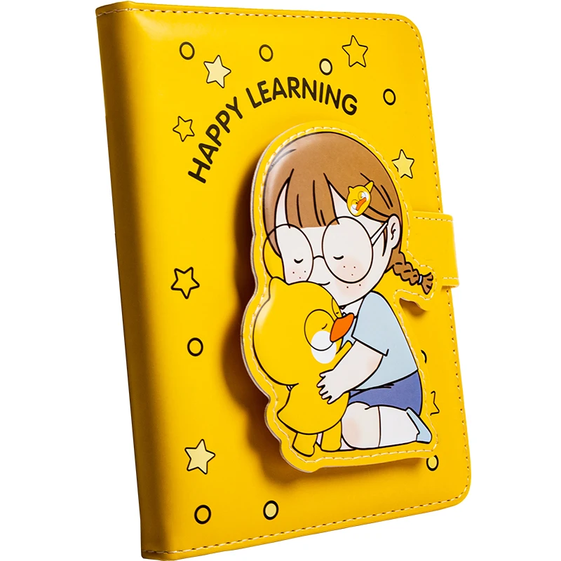 
Maihe Stationery Yellow Nomo Duck A5 Hand-painted Magnetic Buckle Student Notebook Comic Book Journal For Wholesale store 