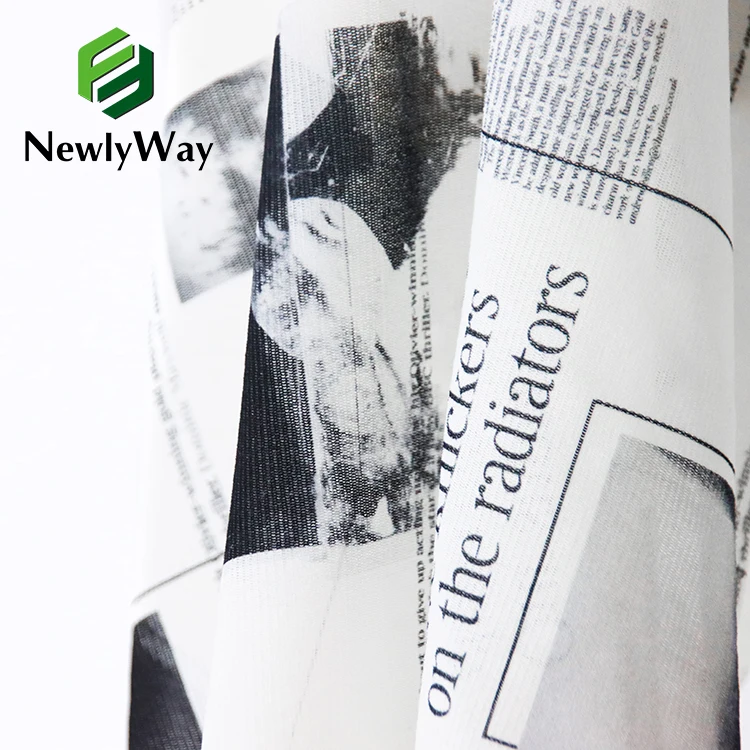 Stylish magazine pattern customizable digital print nylon knitted fabric for clothing