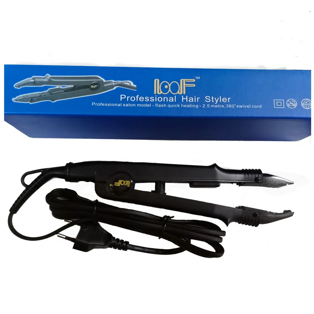 Loof Hair Extension Fusion Bonding Tool Keratin Glue Hot Melting Connector Wand U-tip US Plug Heat Iron Fusion Connector