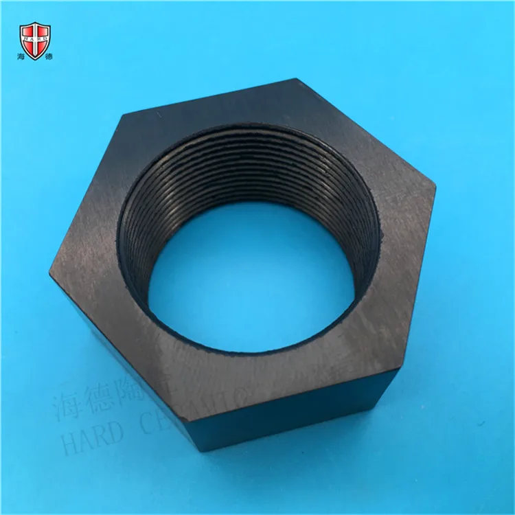 Custom thermal shock resistance silicon nitride ceramic threaded nut pitch bush sleeve