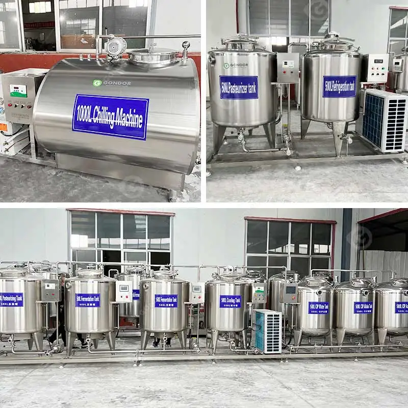 Dairy Farm Unit Cheese Fresh Milk Machine Equipment Manufacture Plant Yoghurt 100l 500l Milk Process Production Line