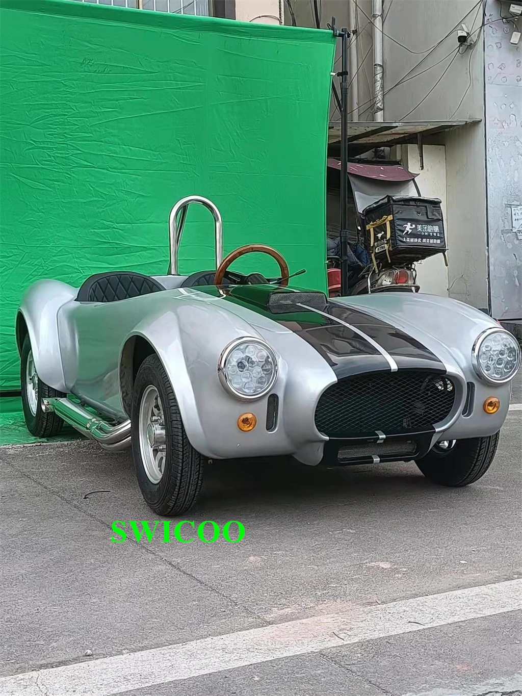 150CC Classic Car Shelby Cobra Car 150CC 4 Wheels Quad Mini Cobra Car 2 Seat Go Kart Beetle Mini Hot Rod