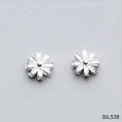 S925 Sterling Silver Hill Tribe Silver Faceted Drum Shape Bead SIL542 543 544