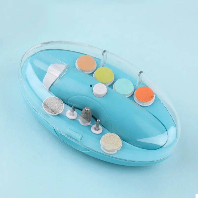Wholesale electric baby nail clipper safe kids nail cutter usb charge LED light baby nail trimmer kit