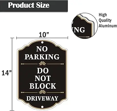 Customized temporary aluminum handicap no parking ban sign board stand customer reserved parking lot sign aluminum signag custom