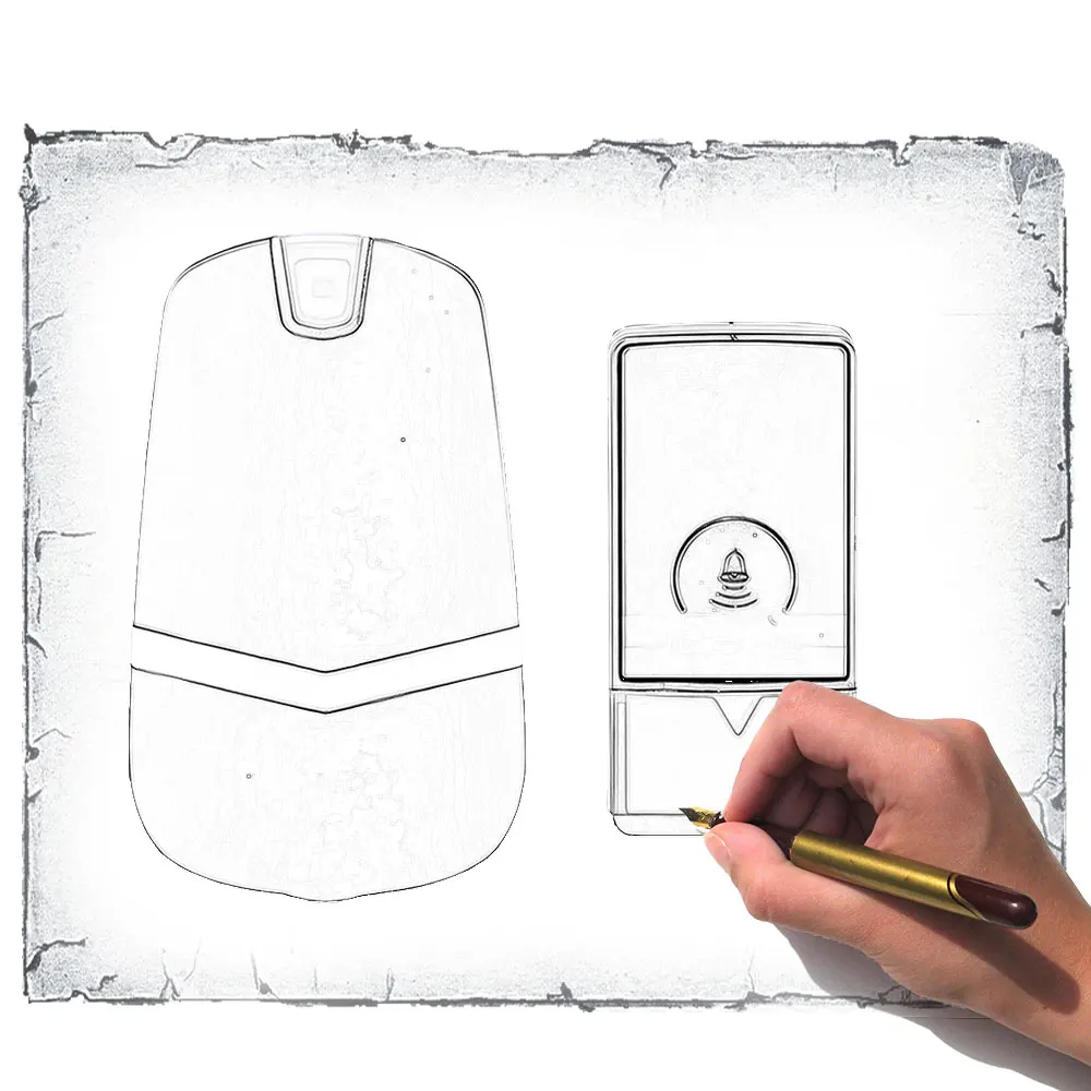 XINHUI digital Self-Generated wireless doorbell Self-Electric door chime kinetic selfpowered doorbell