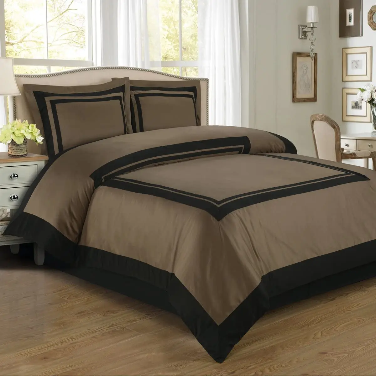 Comforter Cover Multi-piece 100 % Egyptian Cotton 400 TC  Hotel Duvet Cover Set Colorblock Bedding Set