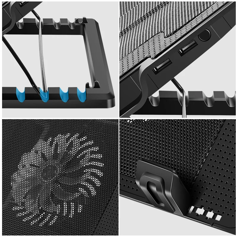 2022 Heights Adjustment Portable with 2 USB Ports up to 17 inch Laptop Cooling Pad Cooler Laptop Stand