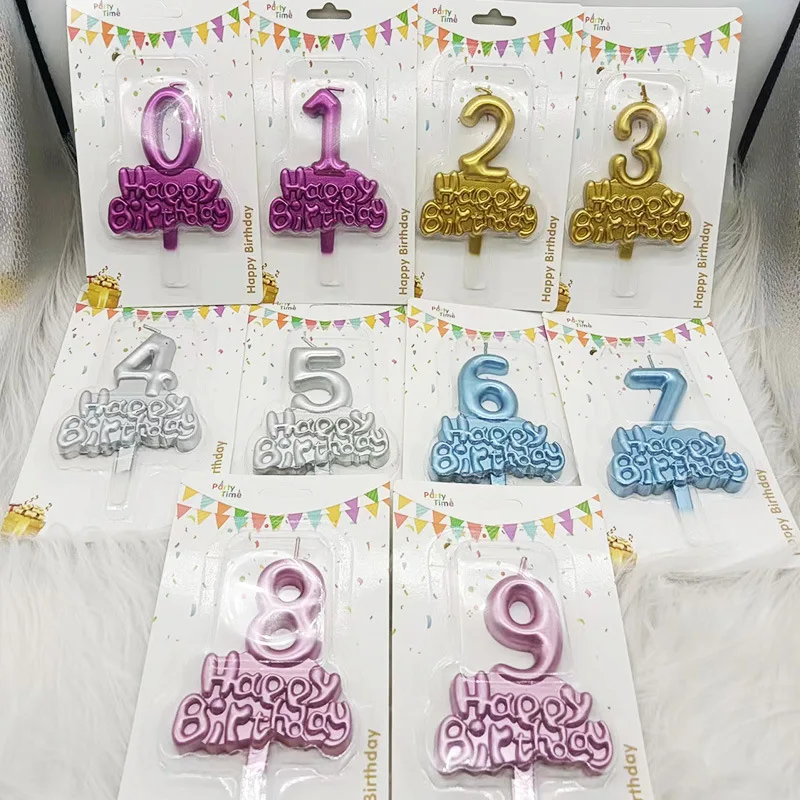 SuXiu OEM Numbered Birthday Blessing Candle Home party decorations, digital birthdays other candles