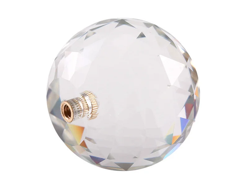 Круглый прозрачный стеклянный шар, призма для поделок, фотографий, 80 мм