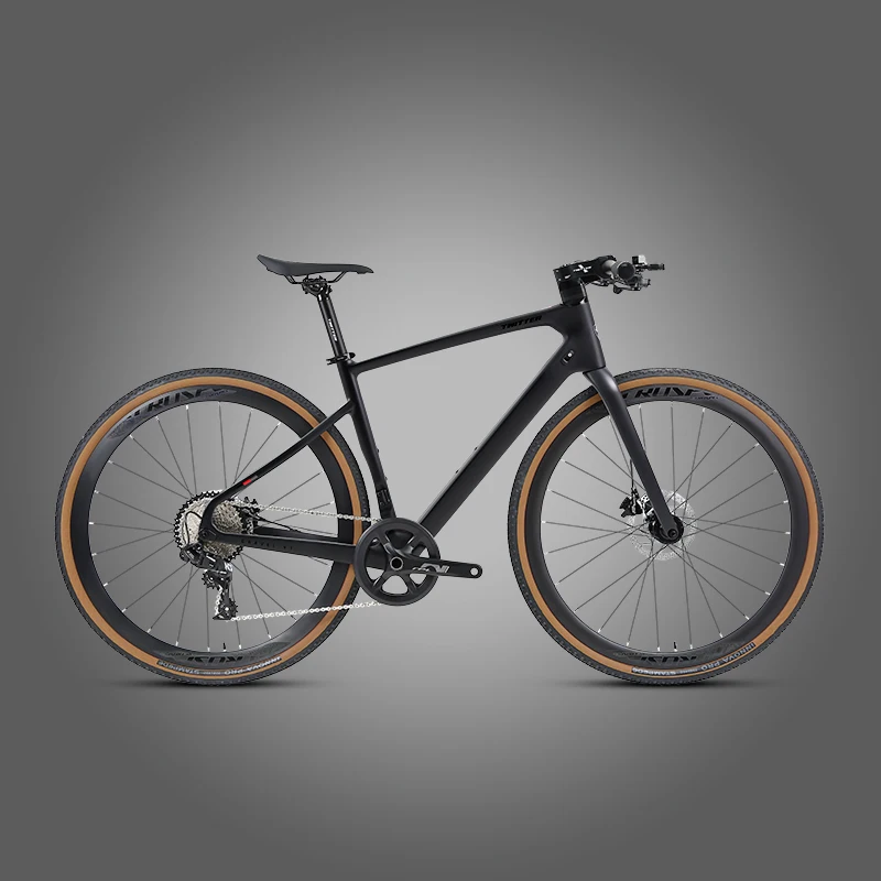 New Aero Design 700*40C Gravel Bike Complete Gray Black Color Carbon Gravel Frame Bicycle NX 11S Cycling For Men