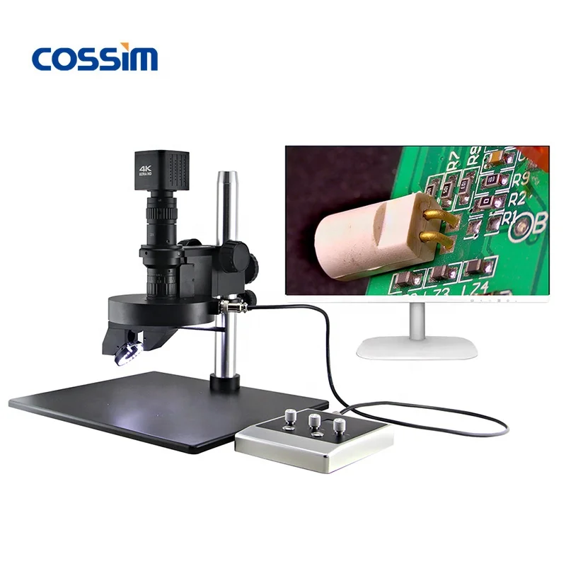 DTE-25 Motor Drive Auto Stereo 14~120X Digital 3D Microscope with 4K Camera & Side View for PCB Inspection