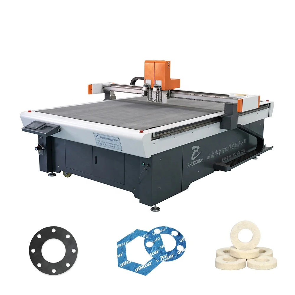 ZXT New CNC Oscillating Knife Cutting Machine For Making PTFE Cork Silicone Asbestos Rubber Gasket Cutter Equipment