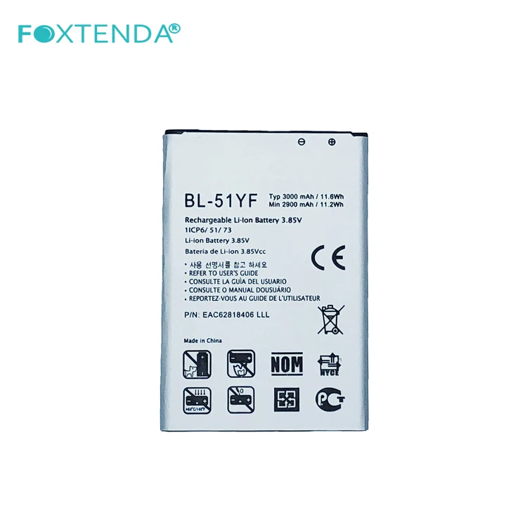 Hotselling battery for cobalt BL-51YF 3000mAh 3.85-4.4V for LG G4 excellent phone battery