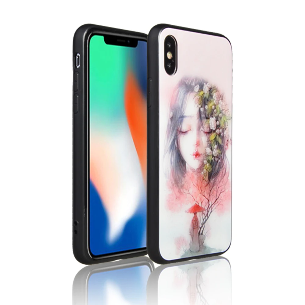 УФ-печать дизайн на заказ 2 в 1 чехол для телефона iPhone 6 7 8 plus X черный ТПУ OEM задняя крышка Змеиный модный