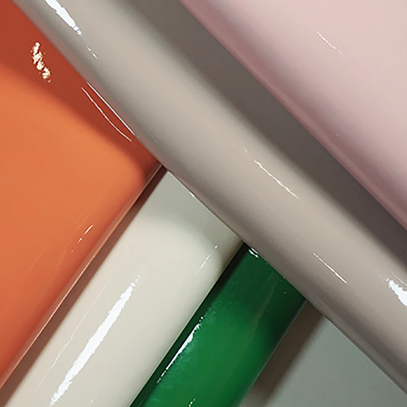 Wholesale of new design ultra-fine fiber glossy mirror waterproof patent PVC synthetic leather