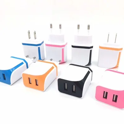 
Mobile Phone Charger 5V 2A AC Dual Usb Travel Charger Power Adaptor 