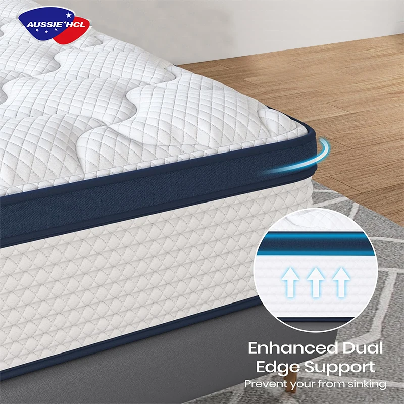 Water Cooled Comfortable Mattress King Size Rolled Up In A Carton Box  Mattress Memory Foam Pillow Top pocket Spring Mattress