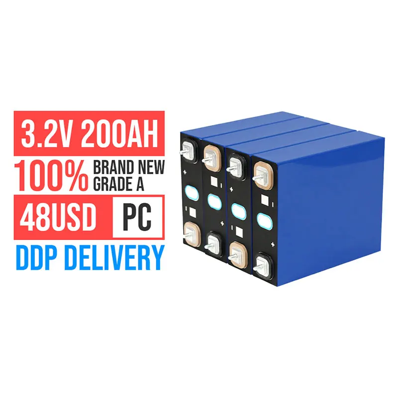 Grade A Lithium Prismatic 3.2V 200Ah 280ah 302ah 340ah Lifepo4 Battery for 12v/24v/36v/48v battery pack