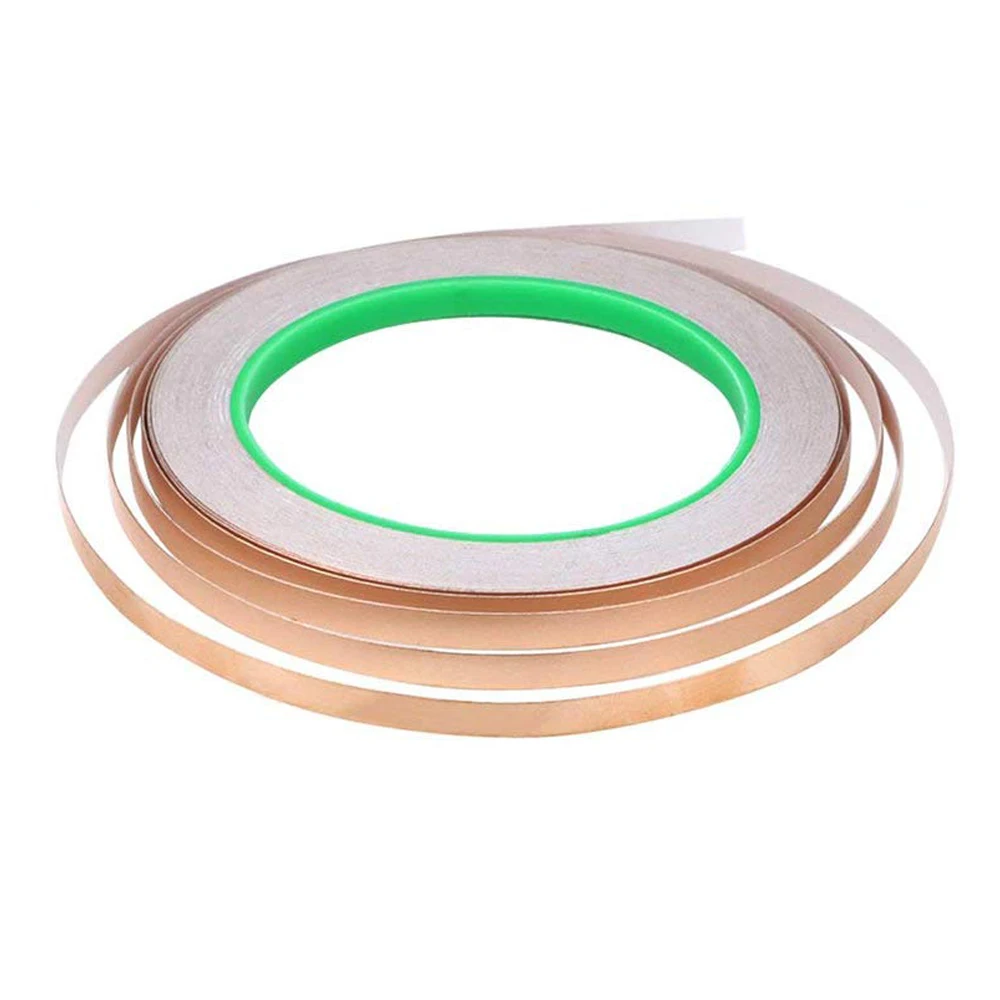 Free Sample Copper Foil Tape Conductive Copper Tape with Conductive Adhesive Double Sided Conductive Copper Tape  for Guitar