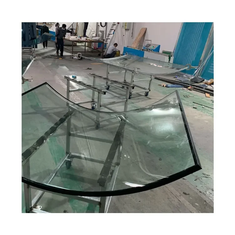 17.52mm curved laminated glass 8 1.52 8 ESG clear low iron PVB SGP film bend tempered interlayer glass price per square meter