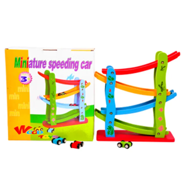 Original Wooden Car Ramps Race Hot Sale 4 Level Toy Car Wooden Toy Car  A Great Gift for Kids