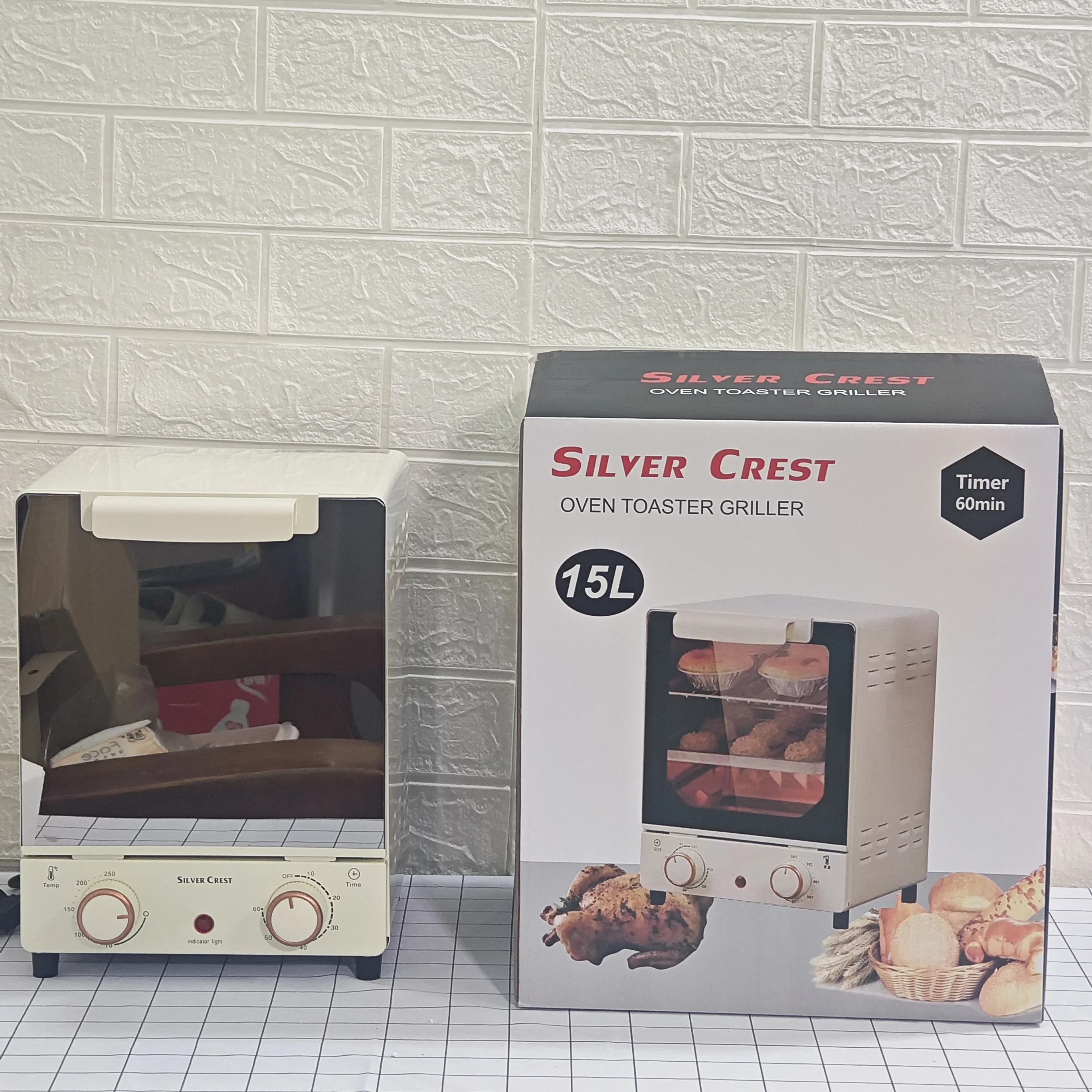 Hot Sale Silver crest Home Kitchen Use Small 15L Electric mini Oven Sandwich Toaster Oven Toaster