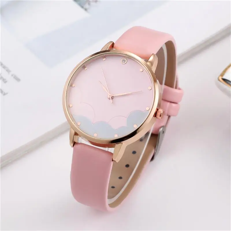 Hot Sale Leather Band  Women Watch Vogue Quartz Female Dress Watch