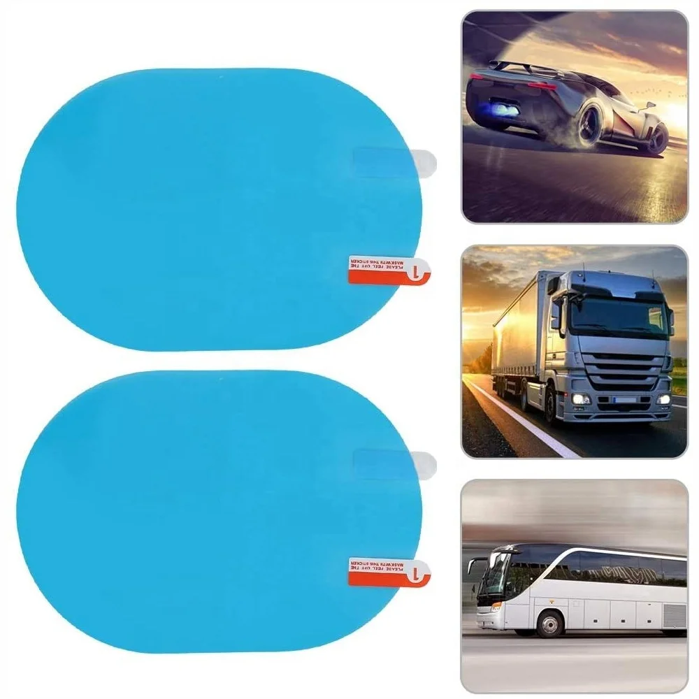2 pcs car stickers rainproof film for car rearview mirror anti fog car rear view mirror rain film clear sight in rainy days