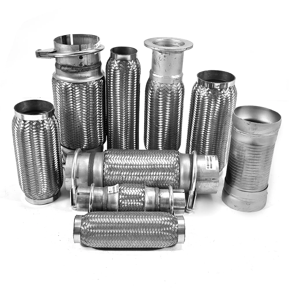 Factory Price Universal Exhaust Flexible Pipe Repair Kit Stainless Steel Straight Braided Bellows Truck Car Parts Exhaust Pipe