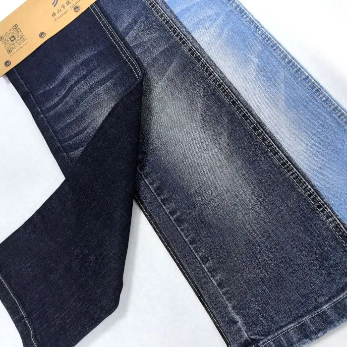 spandex stretch dark blue denim fabric heavy weight